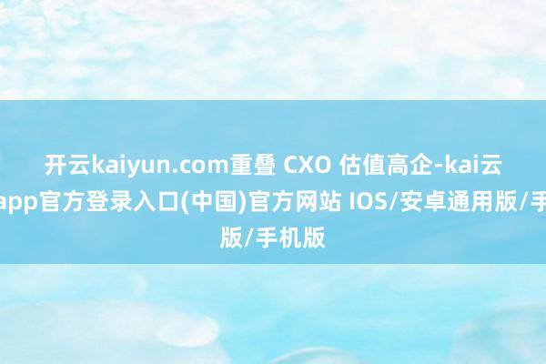 开云kaiyun.com重叠 CXO 估值高企-kai云体育app官方登录入口(中国)官方网站 IOS/安卓通用版/手机版