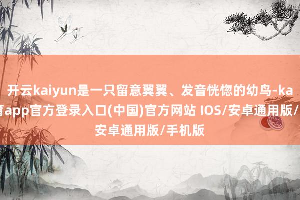 开云kaiyun是一只留意翼翼、发音恍惚的幼鸟-kai云体育app官方登录入口(中国)官方网站 IOS/安卓通用版/手机版